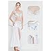 ONUYGCFH Sparkling Tribal Bellydance Outfit for Ladies Sequin Embellished Bra High Slit Skirt Halloween Oriental Dance Wear,White,M