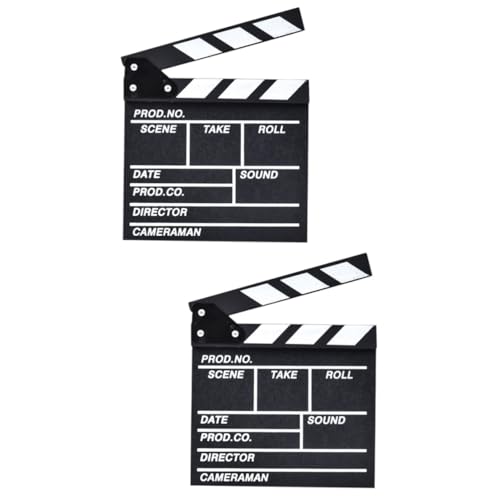DIYEAH Lot De 2 Claps De Cinéma en Bois Réalistes pour Tournage De Séries Télévisées