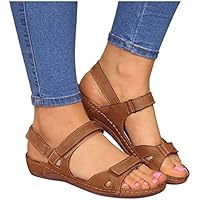 Sandalias Mujer Comodas Oferta Sandalias de Playa Bohemian Zapatillas y Chanclas Chanclas Cómodo y Transpirable Romanas Zapatos Talla Grande Casual RomaHebilla Fondo Plano Informal Elegantes