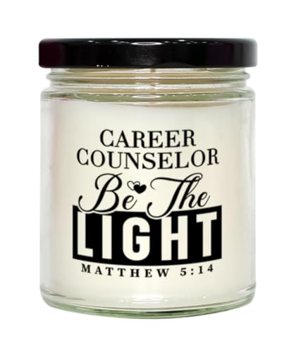 Bible Verse for Career Counselor Candle,Christmas Gifts for Career Counselor Be The Light Mattew 5:14 Gifts for Women Coworker Career Counselor Birthday Candle Christmas Gifts, Housewarming, Soy Wax,