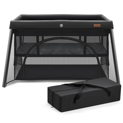 HARPPA Travel Crib with Comfy Mattress,...