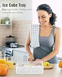 Round Ice Cube Trays with Lid and Storage - 3 Stackable Trays Small Ice Maker Moulds for Freezer, 99pcs Round Ice Balls for Chilling Whiskey, Cocktails, Coffee - Easy-Release Sphere Ice Tray - Image 3