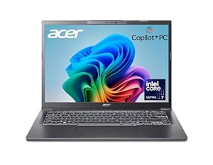 acer Aspire 14 AI Copilot+ PC | 14" WUXGA Display | Intel Core Ultra 7 256V Processor | NPU: up to 47 Tops - GPU: up to 64 Tops | Intel ARC 140V | 16GB LPDDR5X | 1TB SSD | Wi-Fi