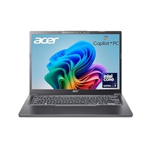 Acer Aspire 14 AI Copilot+ PC | Pantalla WUXGA de 14 pulgadas | Procesador Intel Core Ultra 7 de 256 V | NPU: hasta 47 tops – GPU: hasta 64 tops | Intel ARC 140V | 16 GB LPDDR5X | SSD de 1 TB | Wi-Fi
