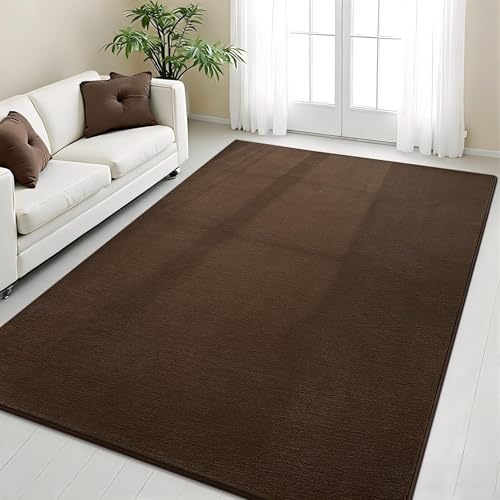 Vasofe 4x6 Area Rugs for Bedroom Living Room, Brown Modern Memory Foam Rug