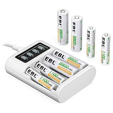 EBL Cargador Inteligente de Pilas AA AAA Recargables Cover