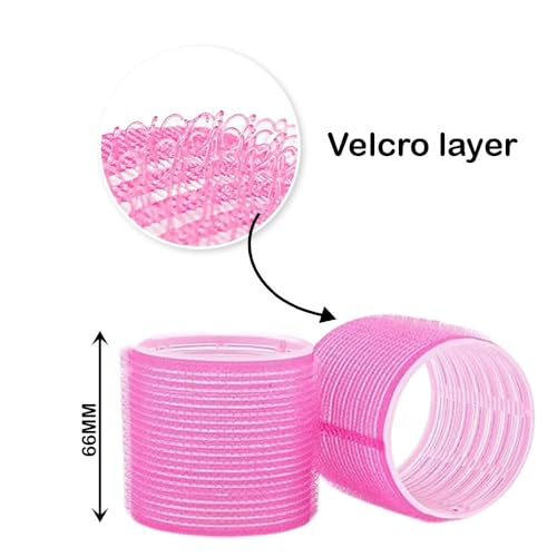 Image of VIEWS Self Grip Rollers Hair Curlers 30Pcs Set with 18Pcs Hair Roller 3 Sizes (6 Large, 6 Medium & 6 small) and 12 Clips for Long Medium Short Hair Volume