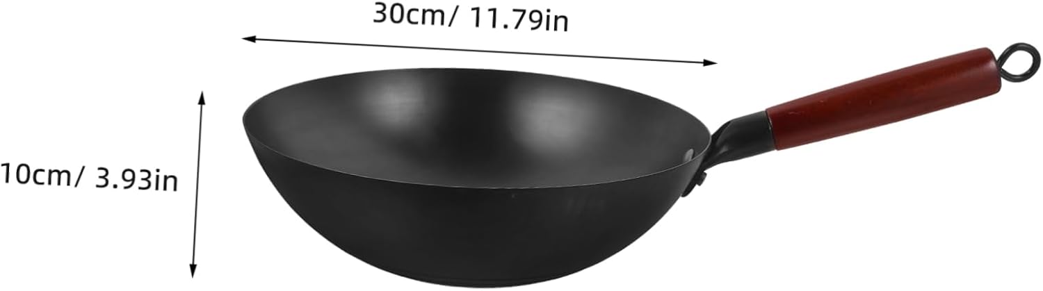 Cabilock Kitchen Wok Nonstick Pan Iron Wok for Electric Stove Chinese Nonstick Easy to Clean