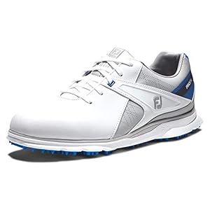 FootJoy Pro SL, Zapatos de Golf Hombre, Blanco/Gris/Azul, 43 EU