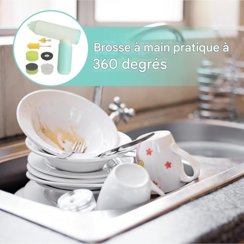 Brosse électrique de nettoyage pour éliminer le calcaire de la douche - 3
