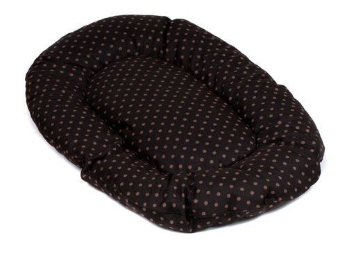 adena Hundekissen oval 50 x 30 cm - Tupfen braun