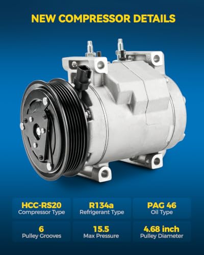 Image of PHILTOP 98302 Air Conditioner AC Compressor with Clutch for Dodge Durango 2012-2015 3.6L