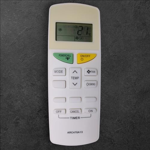Image of AMAZOR All Ac Remote Control Compatible For Daikin Air Conditioner Remote (Arc47A13),White