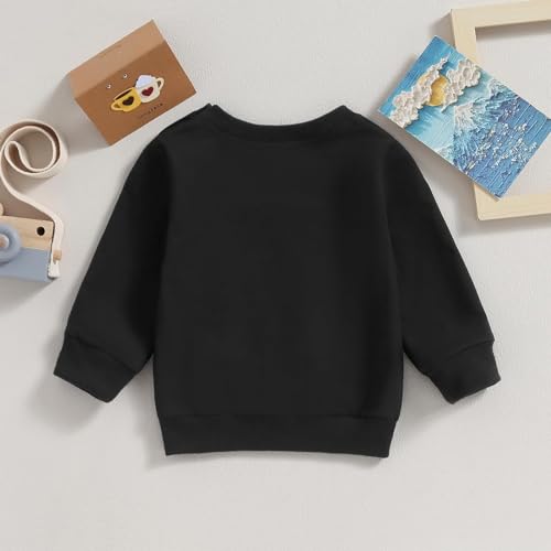 Image of Baby Boy Girl Pumpkin Sweatshirt Tops Toddler Halloween Outfit Long Sleeve Crewneck Pullover Sweater Shirt Fall Clothes