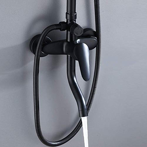 Robinet de Douche Mitigeur Mural avec Tête Pluie Orientable - 6