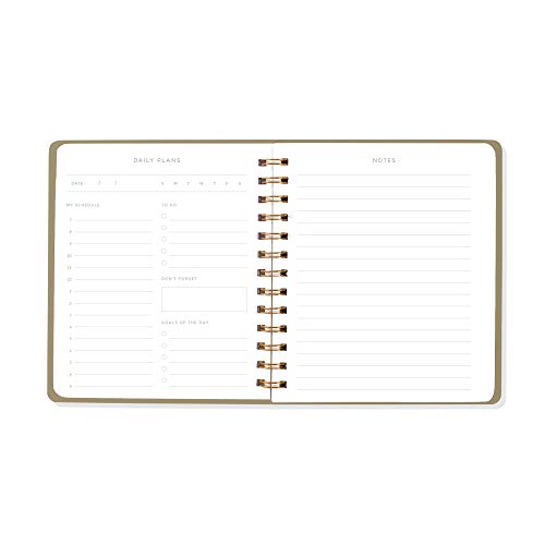 Fringe Stdio Non-Dated Daily Planner, 160 Pages, Twing Ring Spiral Binding, Se Standard Black (877003) #TOP1