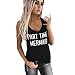 Winhurn Sexy Women Part Time Mermaid Print Sleeveless Blouse Vest Tank Top (S, Black)