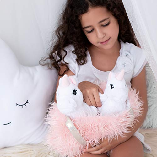 Perfectto Design Unicorn Stuffed Animal Toys for Girls Age 4-6 - Mommy & Baby Plush 4-PCS Play Set - XL Pink Furry Girl Purse - Birthday Gifts for 3 4 5 6 7 Year Old Girls, Plushies & Dolls by Perfectto Design - Used condition - Image 7