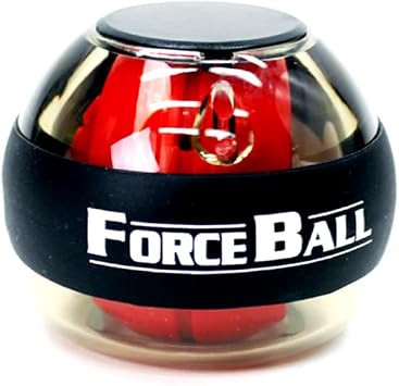 Force Wrist Ball Clear x Red, Wrist Exercise, Dynabies, Power Ball, Roller Ball, Wrist Ball, Gyro, Muscle Training, Grip Strength, Arm Strength, Load, Rotation, Wrist, Power Ball