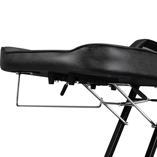 Omysalon Massage Salon Tattoo Chair Esthetician Bed With Hydraulic Stool,Multi-Purpose 3-Section Facial Bed Table, Adjustable Beauty Barber Spa Beauty Equipment, Black #TOP3
