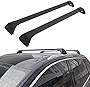 2 Pieces Black Cross Bars Fit for Audi Q7 2016 2017 2018 2019 2020 2021 2022 2023 Lockable Roof Racks Cross Bars