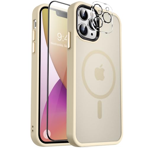 Image of MOCCA Magnetic Shockproof for iPhone 13 Pro Max Case,Light Gold
