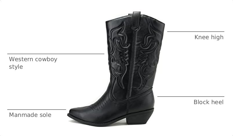 Image of Soda Women's Mug Round Toe Faux Suede Stacked Heel Western Ankle Bootie