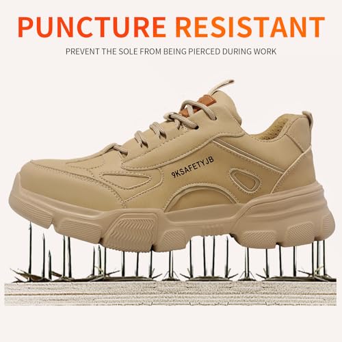 Image of Steel Toe Shoes for Men Puncture Proof Indestructible Industry Construction Work Shoes Lightweight Comfortable Breathable Steel Toe Safety Sneakers