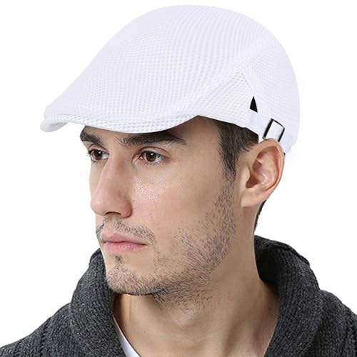 Image of WETOO Men's Flat Cap Gatsby Newsboy Lvy Irish Hats Driving Cabbie Hunting Cap