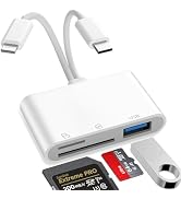 Aplimln SD Card Reader for iPhone iPad Mac, Lightning & USB-C Dual Connectors Memory Card Reader ...