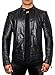 Produktbild Crone Herren Biker Skin Lederjacke Echtleder Jacke aus Schafs-Leder (XXL, Schwarz)