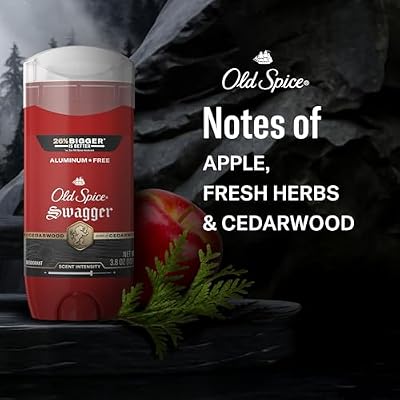 Old Spice Aluminum Free Deodorant for Men, 24/7 Protection to Eliminate Odors, 24/7 Freshness & Lasting Scent, Swagger with Lime & Cedarwood Scent, 3.8 oz (Pack of 3)