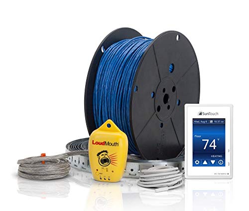 Suntouch Warmwire Electric Floor Heating Kit 150 Sq. Ft, (120V) With Command Touch Programmable Thermostat, Blue #TOP17