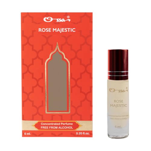 Image of Ossa Rose Majestic Concentrated Perfume 6ml | Alcohol Free Roll On Attar For Men And Women | Premium Long Lasting Unisex Fragrance With Floral & Musky Notes | Elite Fragrance Designed for All-Day Use