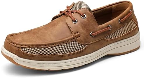 VOSTEY Men’s Slip On Shoes Arch Support Mens Boat Shoes 2 Eye Lightweight Mens Loafers