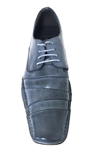 Men's Dress Shoes Italian Style Oxfords Pleated Casual Fashion Lace up Tapered Toe, Black, Blue, Burgundy3