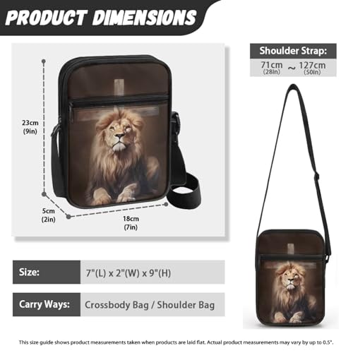 Suobstales Crossbody Bag for Women Men, Small Sling Pack Handbag for Work Business, Lightweight Messenger Shoulder Travel Bag 5