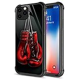 iPhone 12 Pro Max Case, Boxing Glove iPhone 12 Pro Max Cases for Men Boys Organic Glass [Anti-Scratch] Fashion Cute Pattern Design Cover Case for iPhone 12 Pro Max 6.7-inch Red Gloves