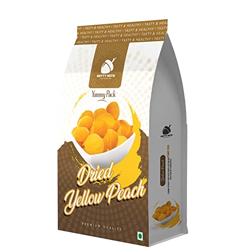 Notty Nuts Natural Dried Yellow Peach 250g | Dehydrated Yellow Peach Dry...