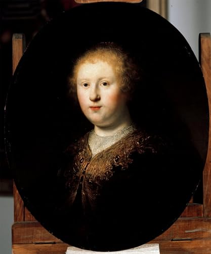 Image sur Toile Graffiti Art Mural Peinture Rembrandt Portrait Fille 60x90cm