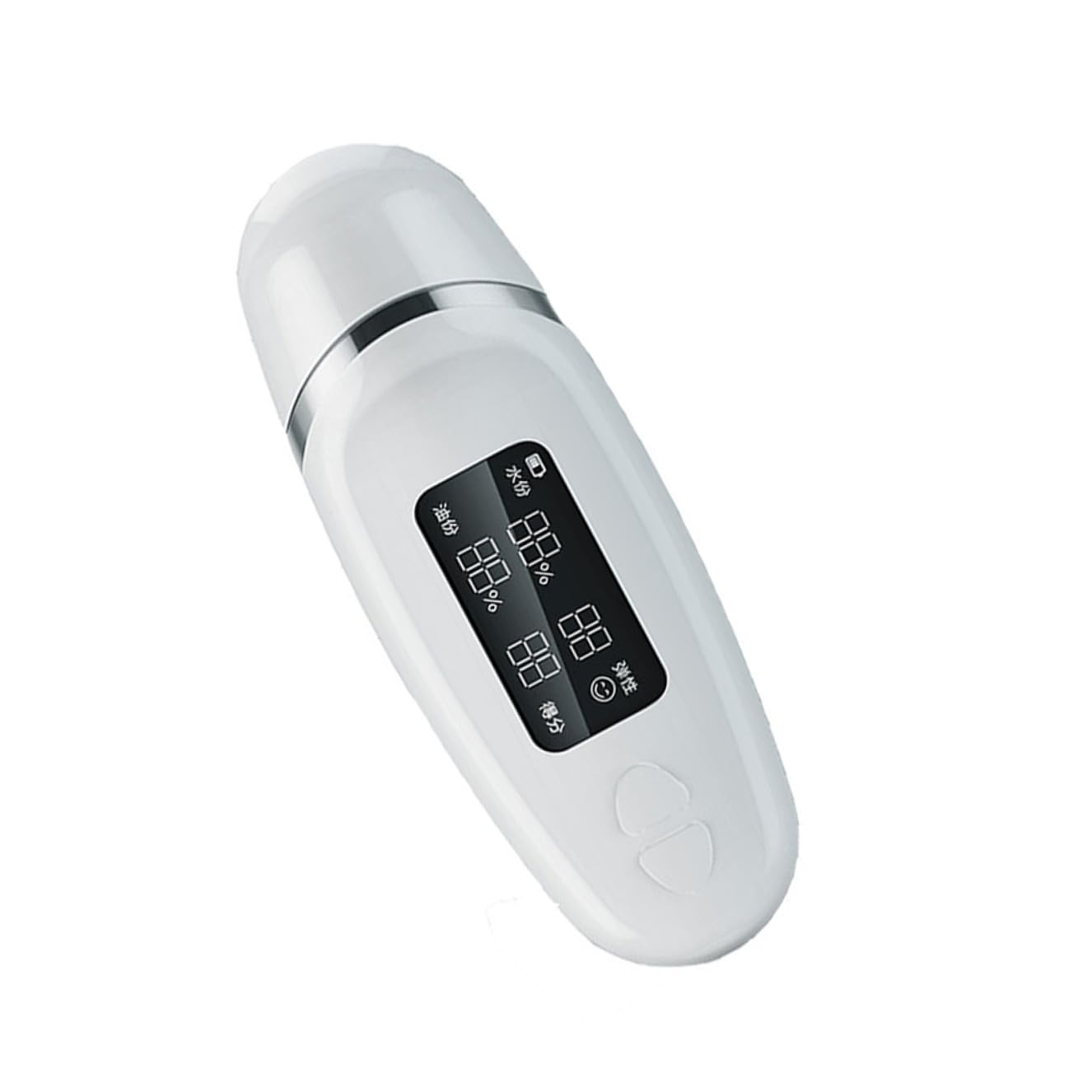 SHINEOFI Hautfeuchtigkeitstester mit Lcd Display Ölanalysator und Hautanalysator für Frauen Tragbar Weiß Abs für Hautpflege mit Reinigungsbalsam