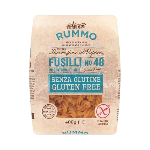 Rummo Gluten Free Fusilli Pasta No.48 - Exquisite Italian Artisan Pasta Perfectly Twisted for Sauce Retention 400 g (Pack of 1)