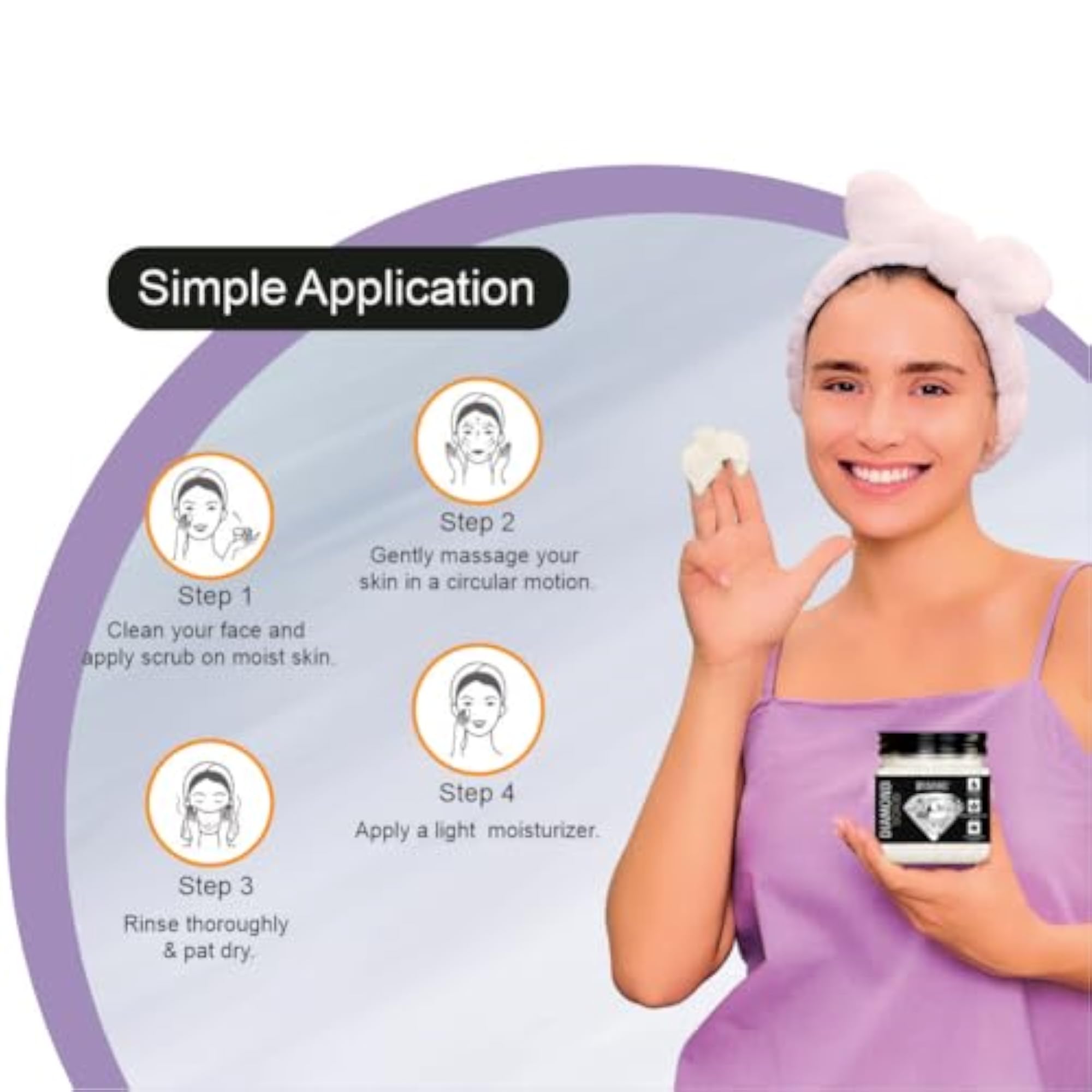 Diamond Face & Body Scrub for Men and Women, Anti-Aging