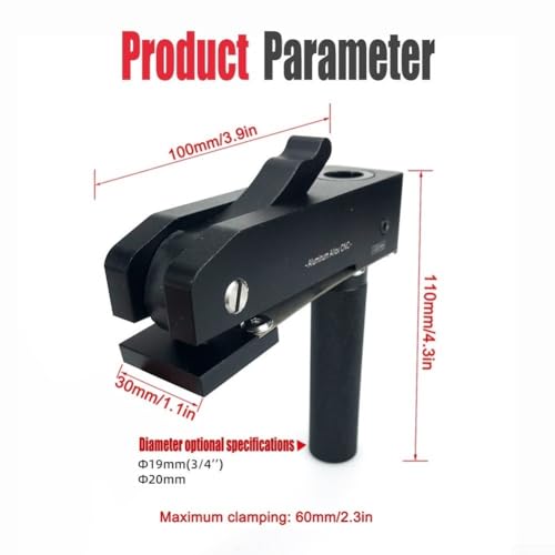 Abrazadera de aleación de aluminio para carpintería de 19 mm y 20 mm con prensatelas ajustable 5