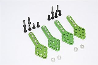 Axial SCX10 Upgrade Parts Aluminum Front & Rear Adjustable Damper Mount With Multiple Holes (Upward & Downward The Chassis) - 2 Prs Green