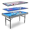 5in1 Multi-fuction Games Table,Folding Multi Game Combination Table Set with Ping Pong, Pool Billiards, Air Hockey, Bowling, and Shuffleboard for Indoor, Outdoor