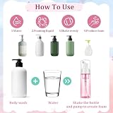Molain Dozownik z pompką do pianki w butelce, 60 ml, 2 szt., podróżny, przezroczysty, plastikowy, pojemniki do wielokrotnego napełniania do mydła do rąk, żelu do mycia twarzy, szamponu do rzęs