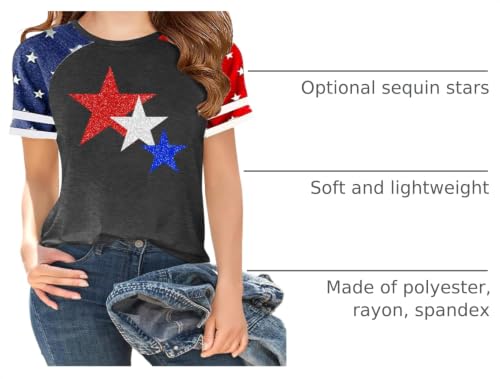 Image of Ithalt Boys Girls USA Shirts Kids 4th of July Shirts American Flag Tshirt Patriotic Top Independence Day Outfit 5-13y