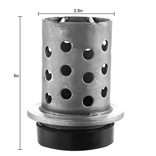 DZQ Perforated Casting Flask Vacuum Casting, 304 Stainless Steel Flanged with Rubber Sprue Base, Various Sizes for Metal Casting (2.5" x 5") by DZQ - Image 7