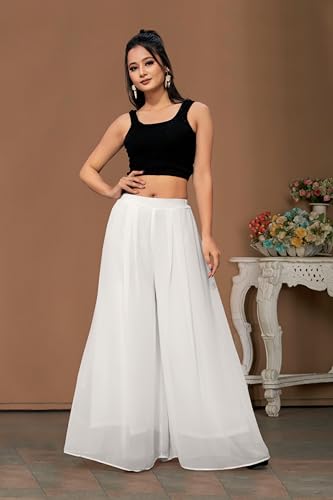 Image of Georgette Bonanza Soft Flared Palazzo (MID Waist)
